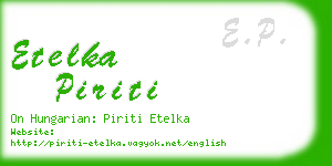 etelka piriti business card